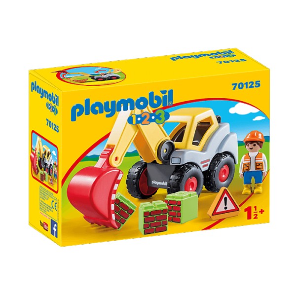 Playmobil 70125 123: Excavadora - Playmobil-70125