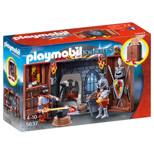 Playmobil 5637 Knight : Coffre Chevalier et forgeron - Playmobil-5637