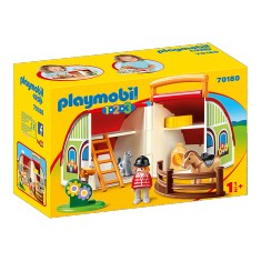 Playmobil 70180 1.2.3 : Centre équestre transportable