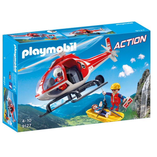 Playmobil 9127 Action : Secouristes des montagnes avec hélicoptère - Playmobil-9127