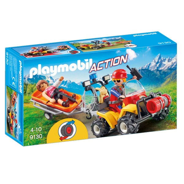 Playmobil 9130 Action : Secouriste des montagnes avec quad - Playmobil-9130