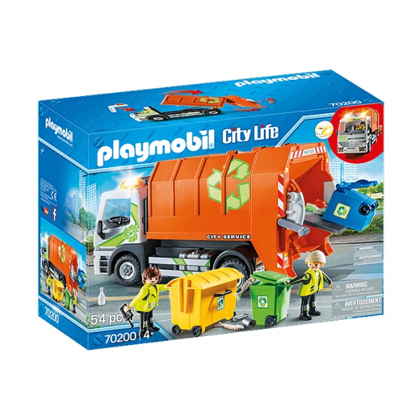 Playmobil 70200 City Life : Camion de recyclage poubelle - Playmobil-70200