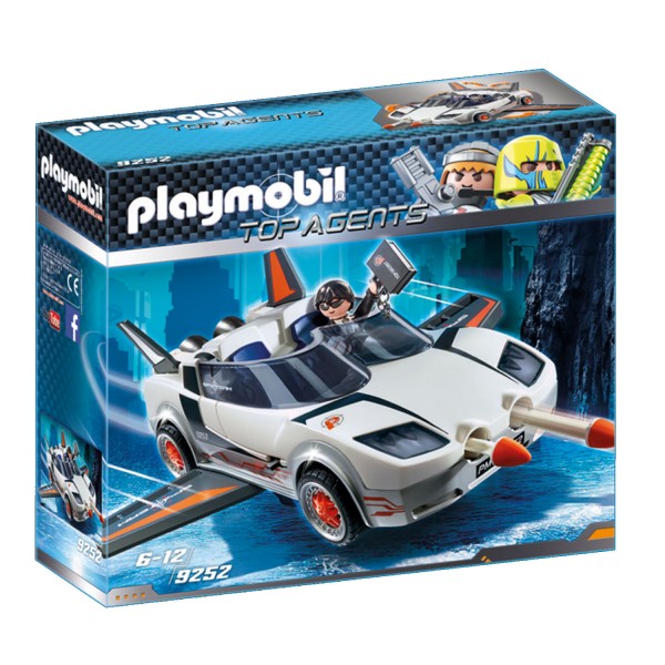 Playmobil 9252 Top Agents : Voiture de l'agent Pilote - Playmobil-9252