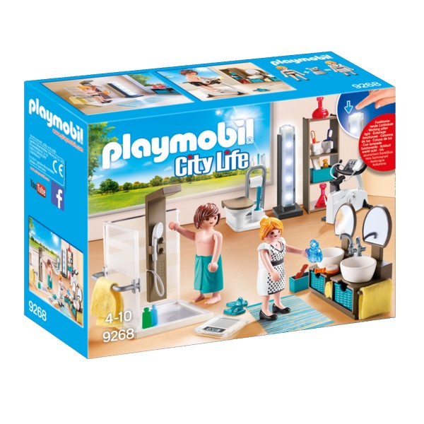 Playmobil 9268 City Life: Bathroom with walk-in shower - Playmobil-9268