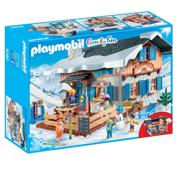 Playmobil 9280 Family Fun : Chalet avec skieurs - Playmobil-9280