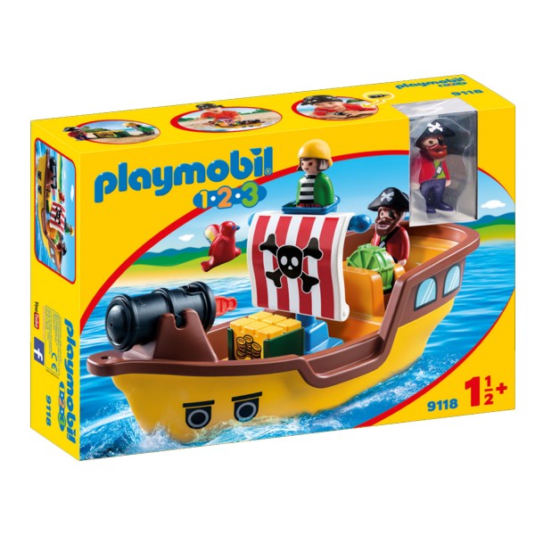 Playmobil 9118 1.2.3. : Bâteau de pirates - Playmobil-9118