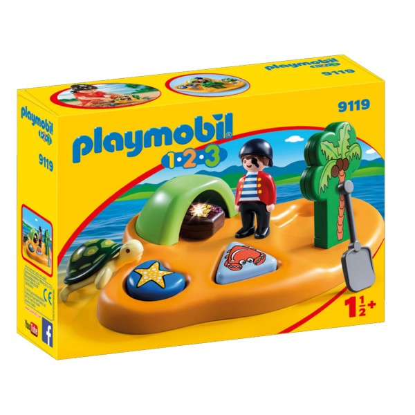 Playmobil 9119 1.2.3. : île de pirate - Playmobil-9119