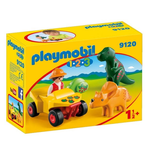 Playmobil 9120 1.2.3. : Explorateur et dinosaures - Playmobil-9120