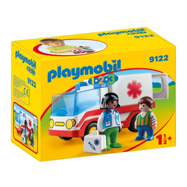 Playmobil 9122 1.2.3 :  Ambulance - Playmobil-9122