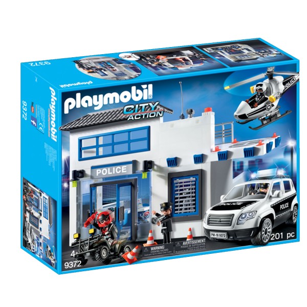 Playmobil 9372 City Action  : Poste de police et véhicules - Playmobil-9372