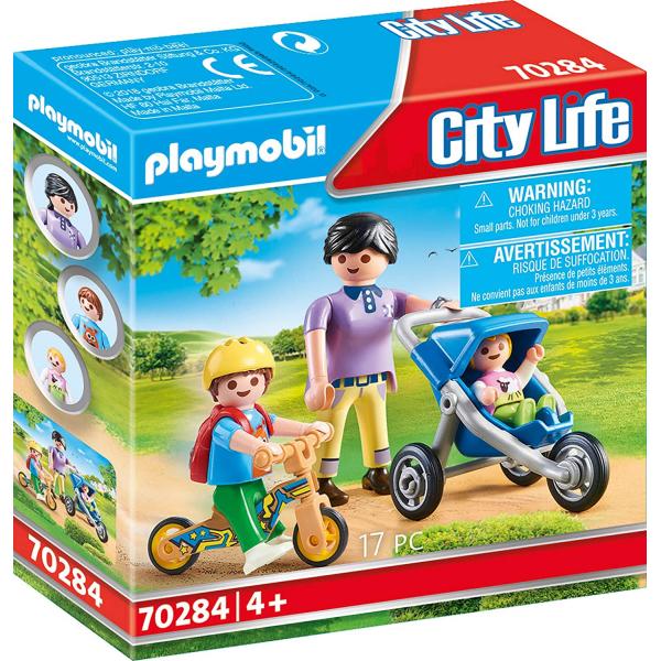 Playmobil 70284 City Life : maman avec enfants - Playmobil-70284