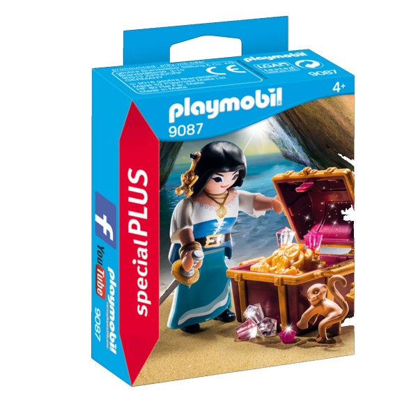 Playmobil 9087 Special Plus : Flibustière avec trésor - Playmobil-9087