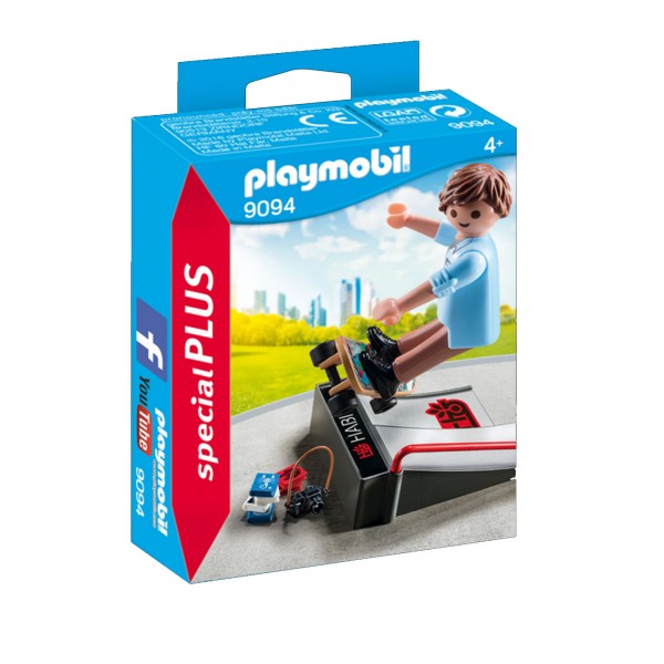 Playmobil 9094 Special Plus : Skateur avec rampe - Playmobil-9094