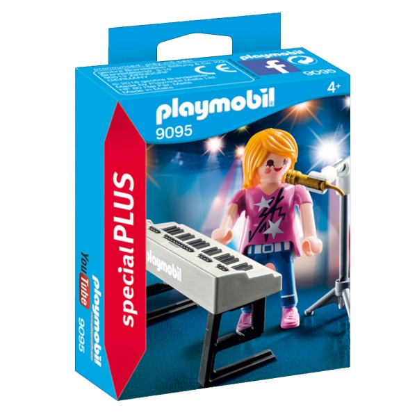 Playmobil 9085 Special Plus : Chanteuse avec synthétiseur - Playmobil-9095