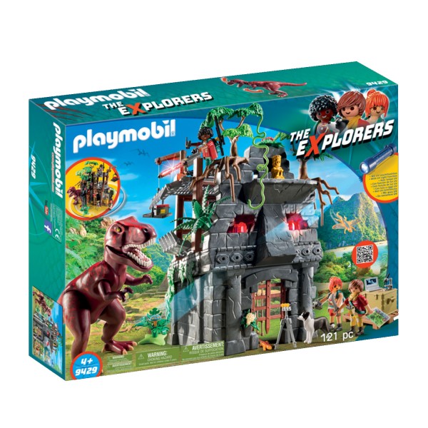 Playmobil 9429 The Explorers : Campement des explorers avec Tyrannosaure - Playmobil-9429
