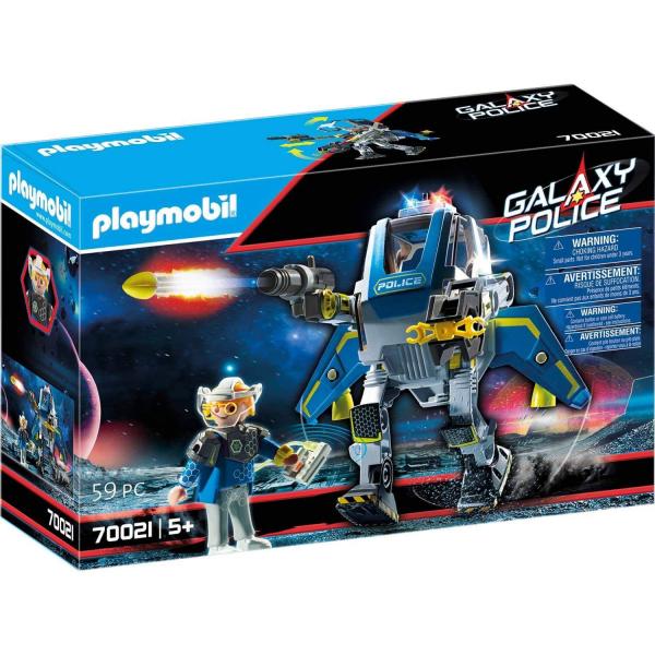 Playmobil 70021 : Galaxy Police - Robot et policier de l'espace - Playmobil-70021