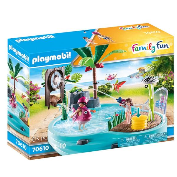 Playmobil 70610 Family Fun: Piscina con chorro de agua - Playmobil-70610