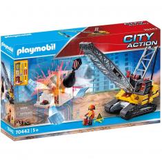 Playmobil 70442 : City Action - Dragline avec mur de construction