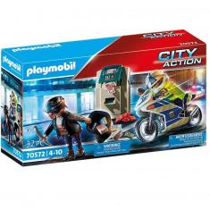 Playmobil 70572 City Action – Die Polizei: Polizist mit Motorrad und Dieb