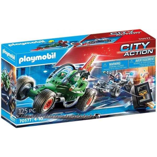 Playmobil 70577 City Action - Les policiers  : Police Karts de policier et bandit - Playmobil-70577