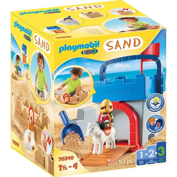 Playmobil 70340 1.2.3 Sand : Château chevalier des sables - Playmobil-70340