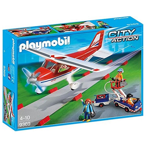 Playmobil 9369 City Action : Avion rouge - Playmobil-9369
