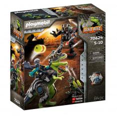 Playmobil 70624 Dino Rise: Tiranosaurio y robot gigante