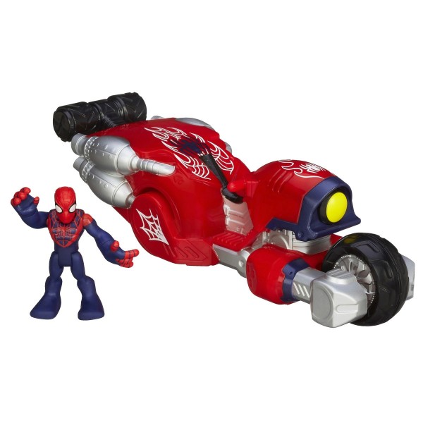 Figurine Spiderman et véhicule : Moto Cascade - Hasbro-A7106-A5658