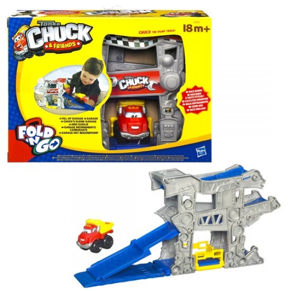Garage avec véhicule ptimou Chuck and Friends : Chuck le camion benne - Hasbro-28666-30865