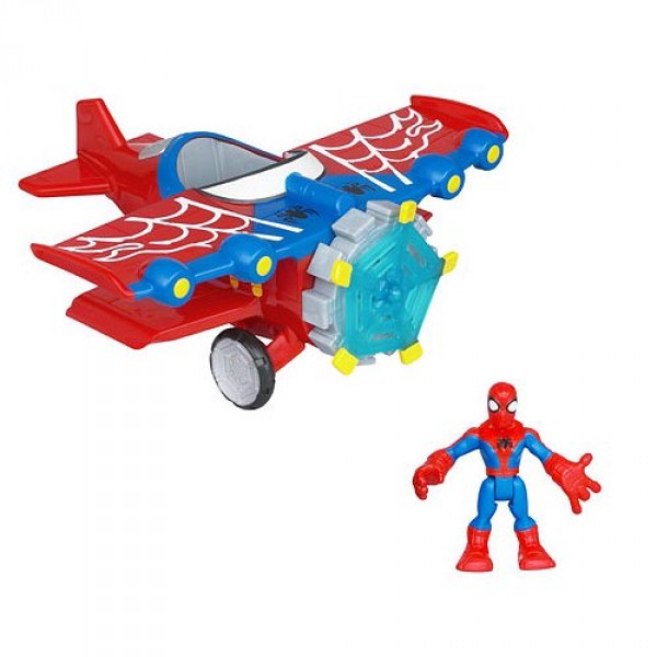 Figurine Spiderman et véhicule : Avion magnétique - Hasbro-37926-37928