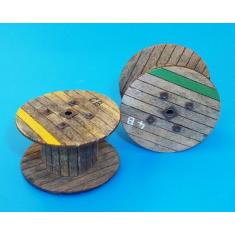 MAQUETTE miniature Cable reels - big - 1:48e - Plus model