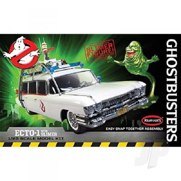 Ghostbusters Ecto-1 with SLimer Figure Snap - POL958