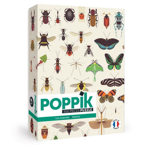 Puzzle 500 pièces : Les insectes - Poppik-41116