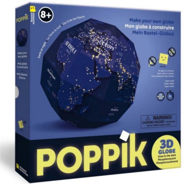 Phosphorescent Globe to Build: THE EARTH AT NIGHT - Poppik-POP12658