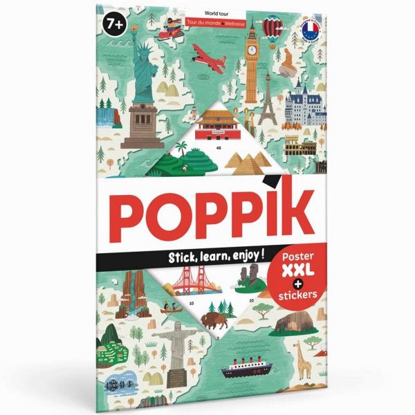 Educational poster + 71 stickers: Monuments of the World - Poppik-241167