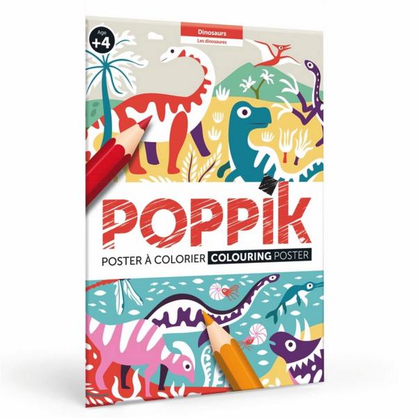 Póster para colorear : Dinosaurios - Poppik-POP11538