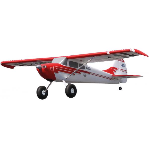 PREMIER AIRCRAFT CESSNA 170 SUPER PNP RED/WHITE AVEC AURA 8 ET ÉCLAIRAGE DE POSITION - FPM3170
