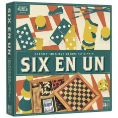 Coffret Multijeux en bois : Six en Un