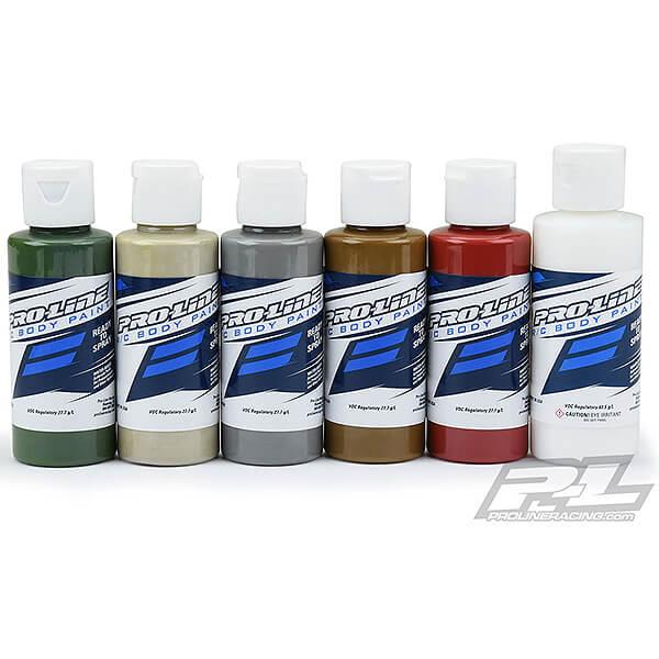 Proline RC Peinture Carrosserie Military Gr. - Sand - Gris - Earth - Mars - Clear - PL6323-04