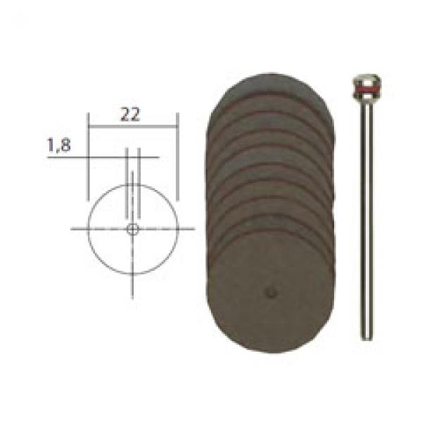 Disques à tronçonner en corindon, Ø 22 mm, 10 pcs avec support - PRX-28810 - Proxxon - PRX-28810