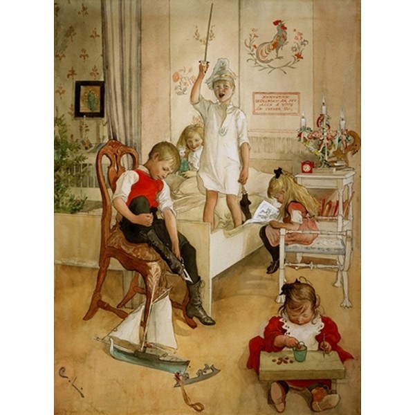 Puzzle d'art en bois 250 pièces Michèle Wilson - Larsson : Le jour de Noël - PMW-A209-250