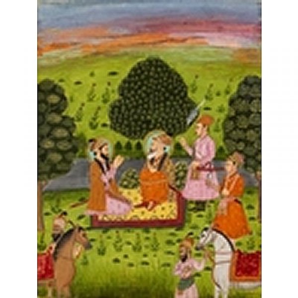 Puzzle d'art en bois 150 pièces Michèle Wilson - Ecole Monghole : Shah Jahan et son fils - PMW-A992-150