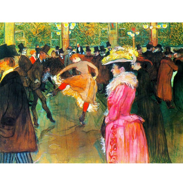 Puzzle d'art en bois 200 pièces Michèle Wilson : Toulouse-Lautrec : Bal au Moulin Rouge - PMW-H384-200