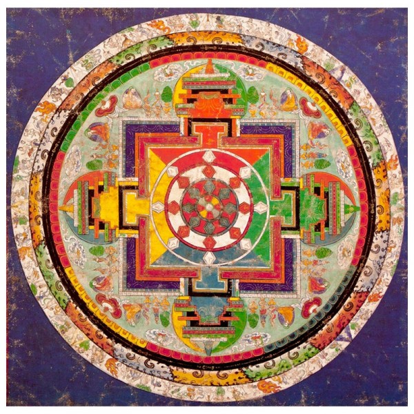 Puzzle d'art en bois 250 pièces : Art Tibétain : Mandala de Chakra - PMW-A309-250