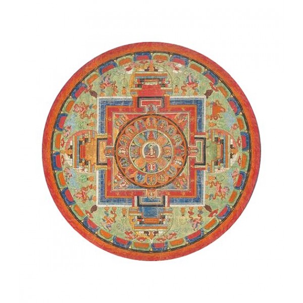 Puzzle d'art en bois 350 pièces Michèle Wilson - Puzzle rond : Mandala de Sitâtapatrâ - PMW-A272-350