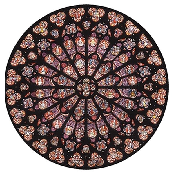 Puzzle d'art en bois 40 pièces Michèle Wilson - Rosace Notre Dame - PMW-M342-40