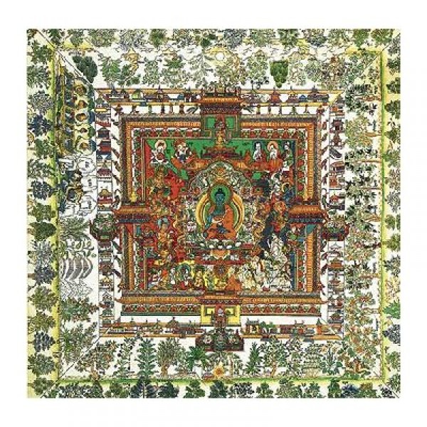Puzzle d'art en bois 500 pièces Michèle Wilson - Mandala de la Médecine : Art Tibétain - PMW-A513-500