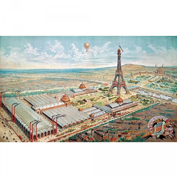 Puzzle d'art en bois 750 pièces Michèle Wilson : Gravure de Paris 1889 - PMW-A932-750