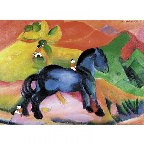 Puzzle de madera - Art maxi 12 piezas - Marc: Caballo azul - PMW-W60-12