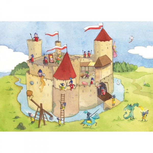 Puzzle en bois Art Maxi 24 pièces : Vanvolsem : Panique au château fort - PMW-W145-24